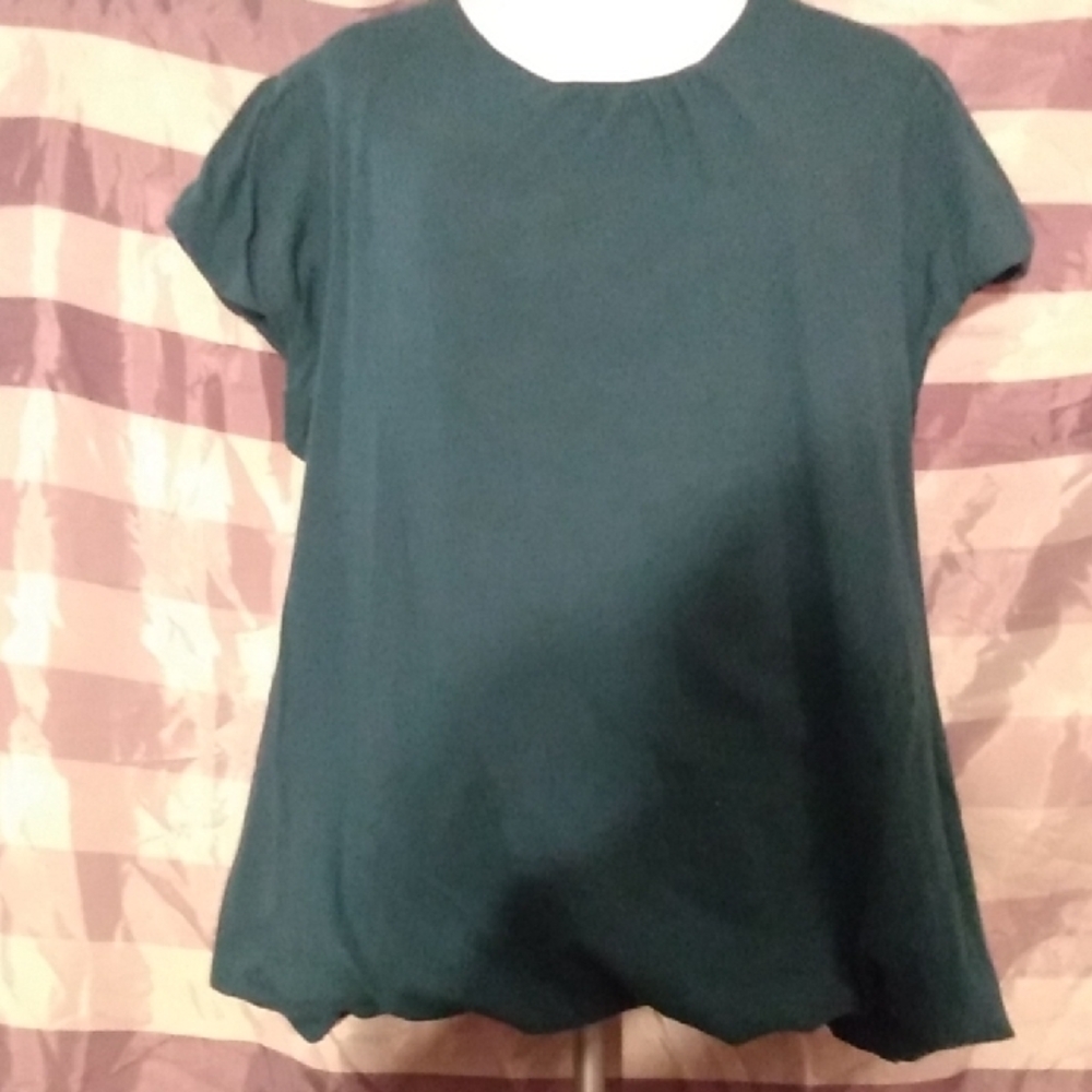 NWT Gap XL Womens Short Sleeve Lightweight Layered Sweater Wool/Cotton Blend